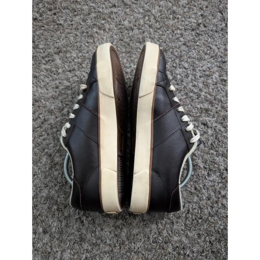 Polo Ralph Lauren Men's Size 9D Brown Leather Low Top Skate Sneakers Pony Logo